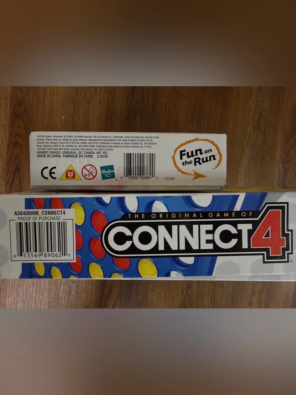 Sorry! (Travel size) & Connect 4 (regular)